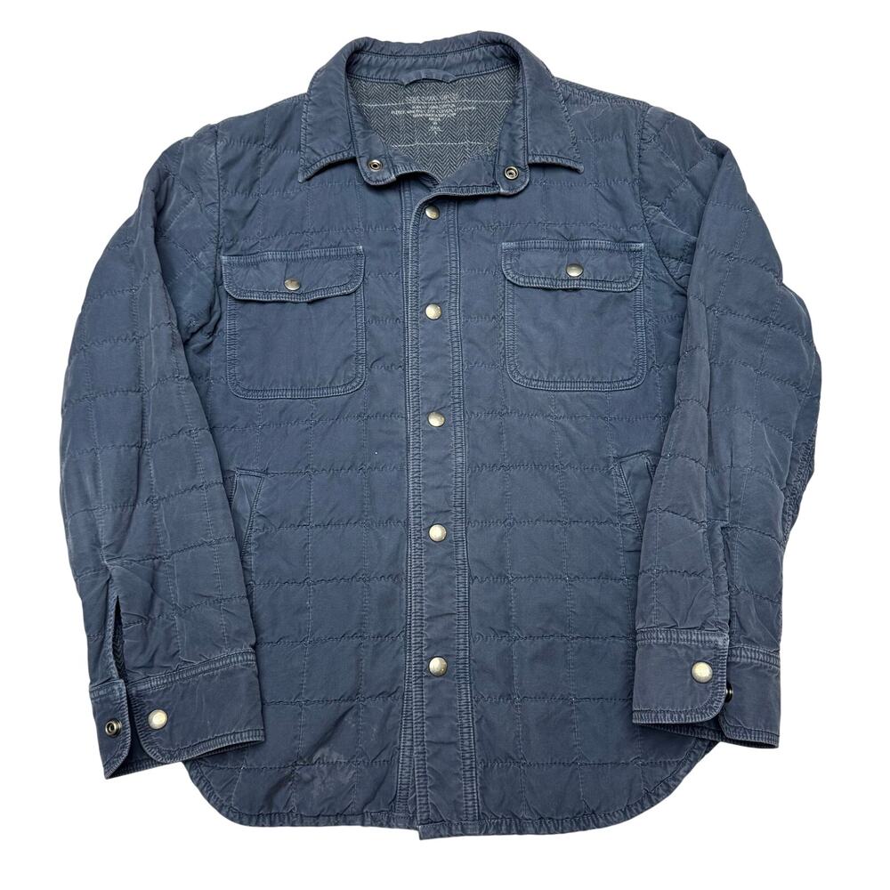 Save Khaki United SKU Quilted Shirt Jacket Men's Small Poplin Workwear USA